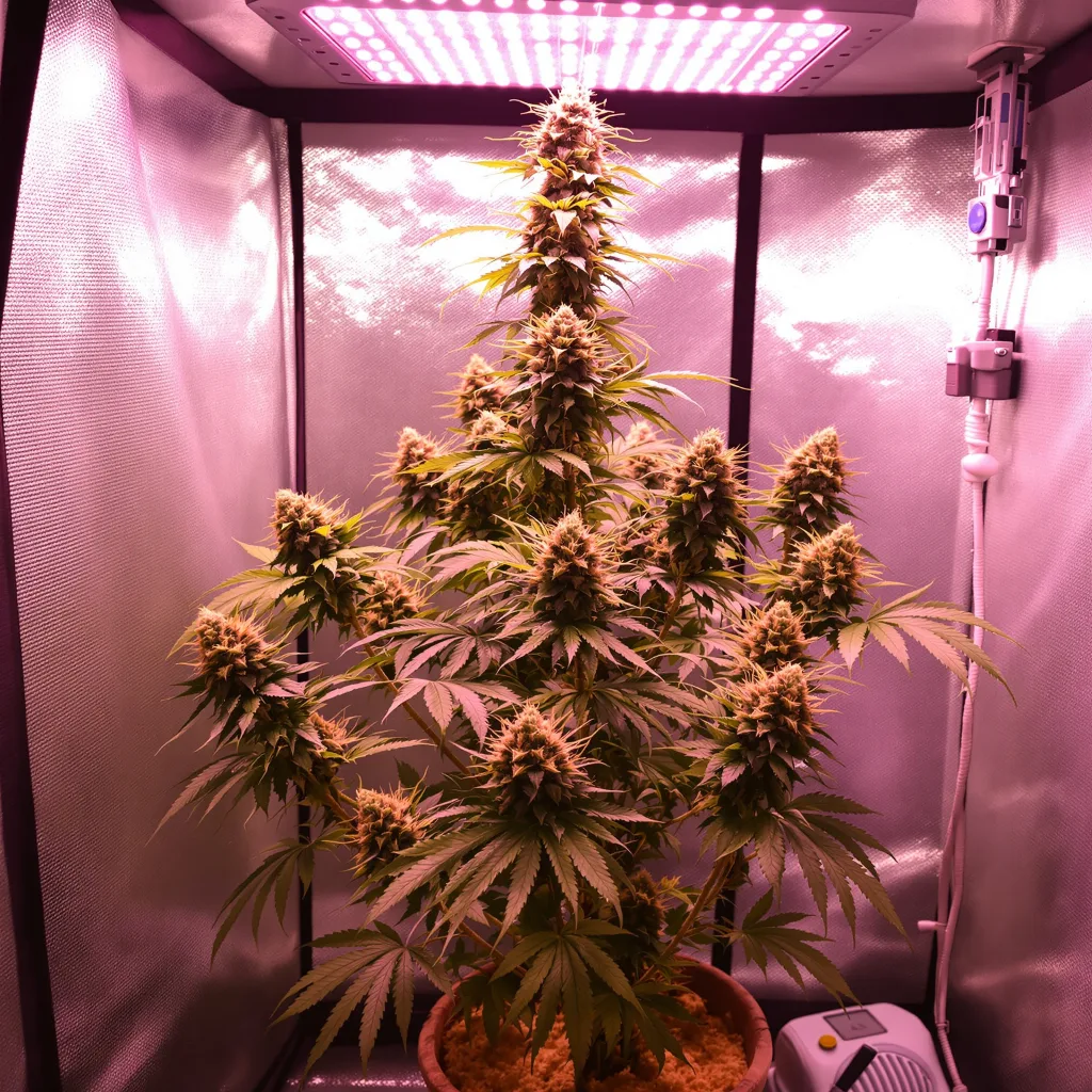24k Gold cannabis plant in flowering stage — 150 cm autoflower