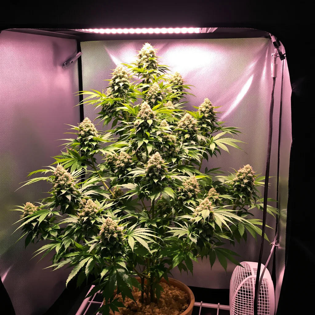 24k Gold cannabis plant in flowering stage — 150 cm feminised