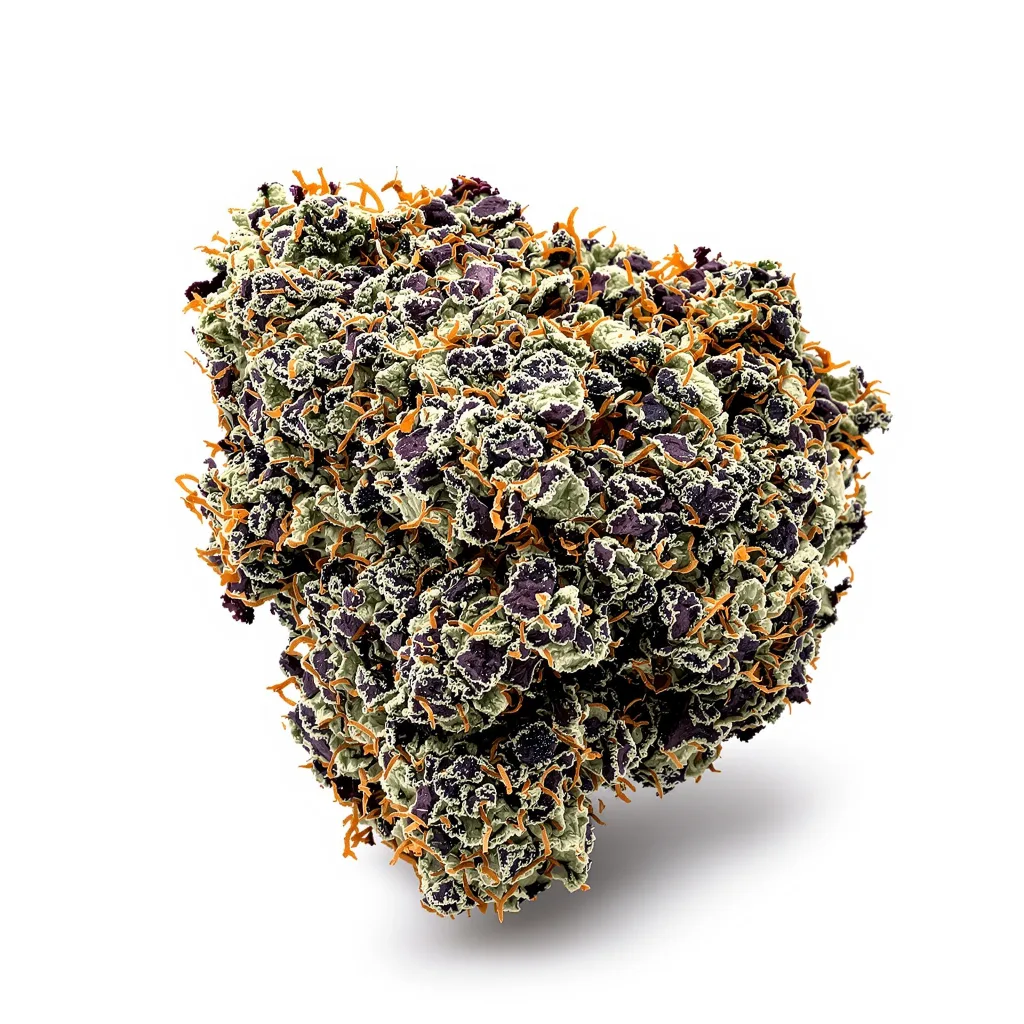 501st OG 74% indica / 26% sativa flower with visible trichomes