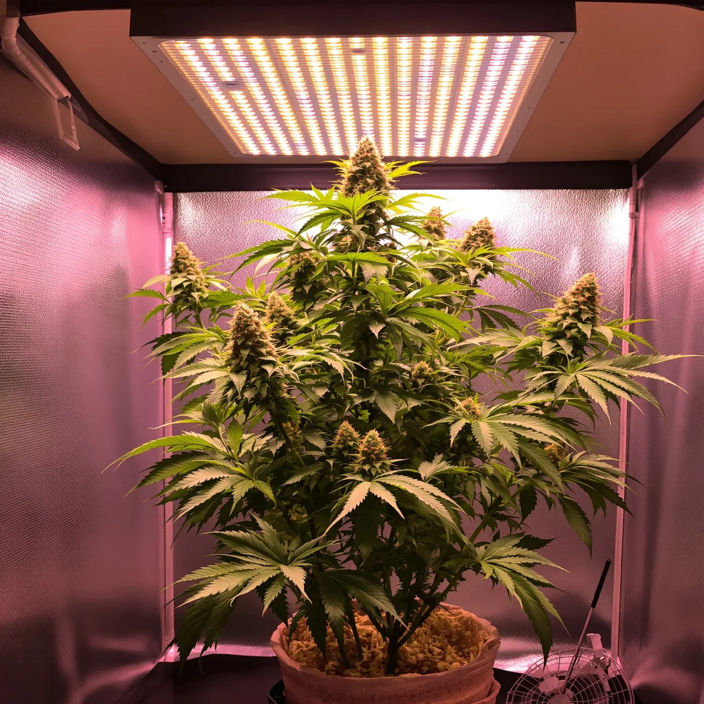 9 Pound Hammer cannabis plant in flowering stage — 60-100 cm autoflower