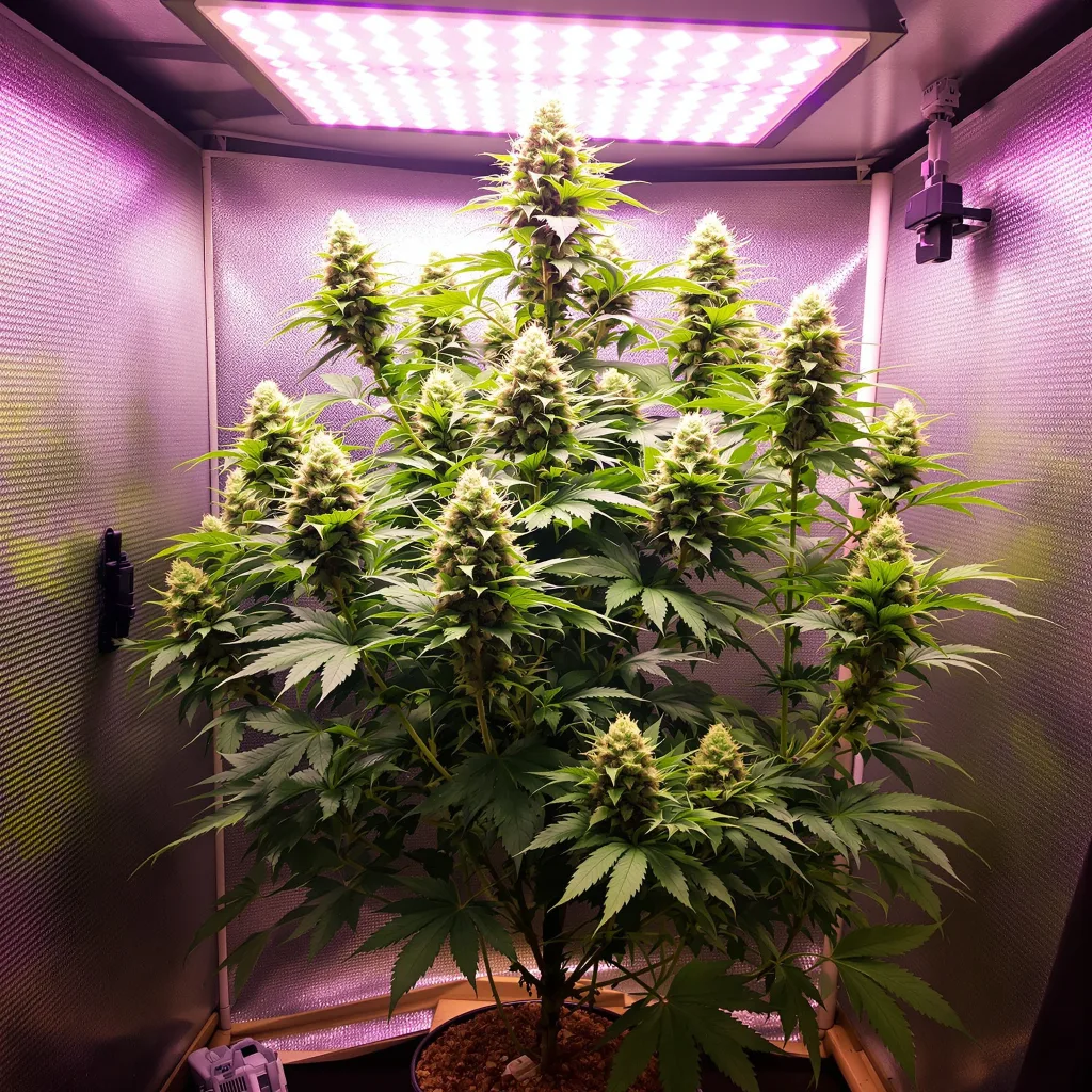 98 Aloha White Widow cannabis plant in flowering stage — 120-180 cm feminised