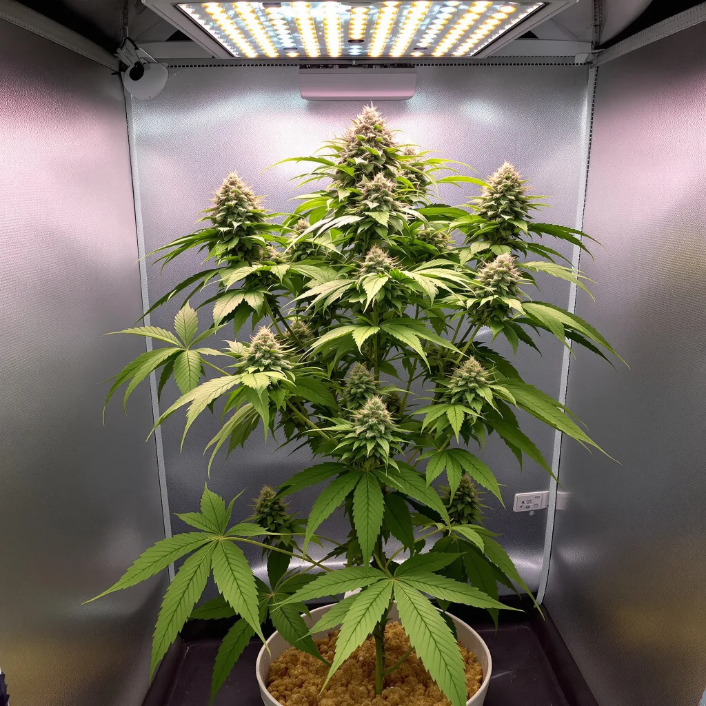 A-Train cannabis plant in flowering stage — 90-130 cm feminised