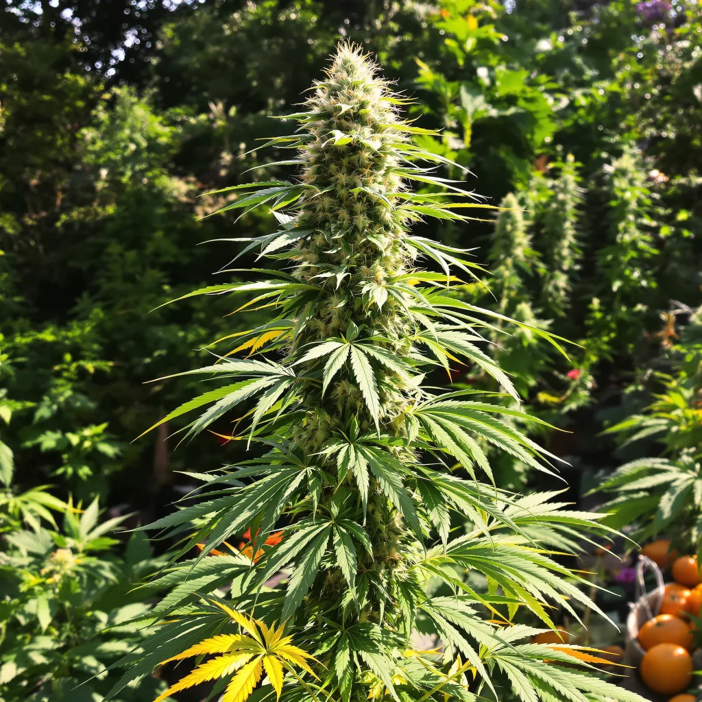 Acapulco Gold 20% indica / 70% sativa flower with visible trichomes
