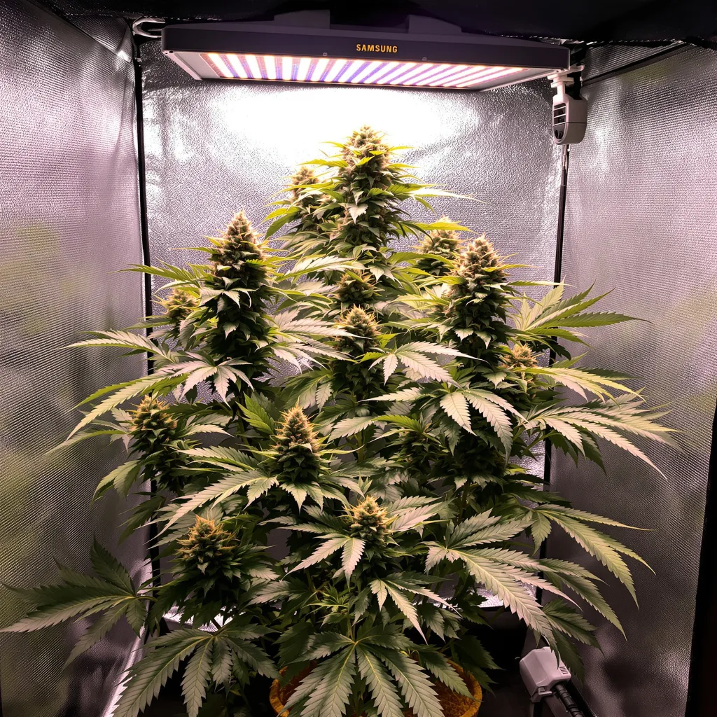 Afghan cannabis plant in flowering stage — 120 cm feminised