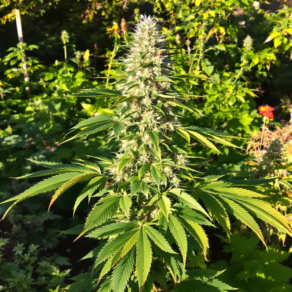 Afghan Hawaiian 68% indica / 32% sativa flower with visible trichomes