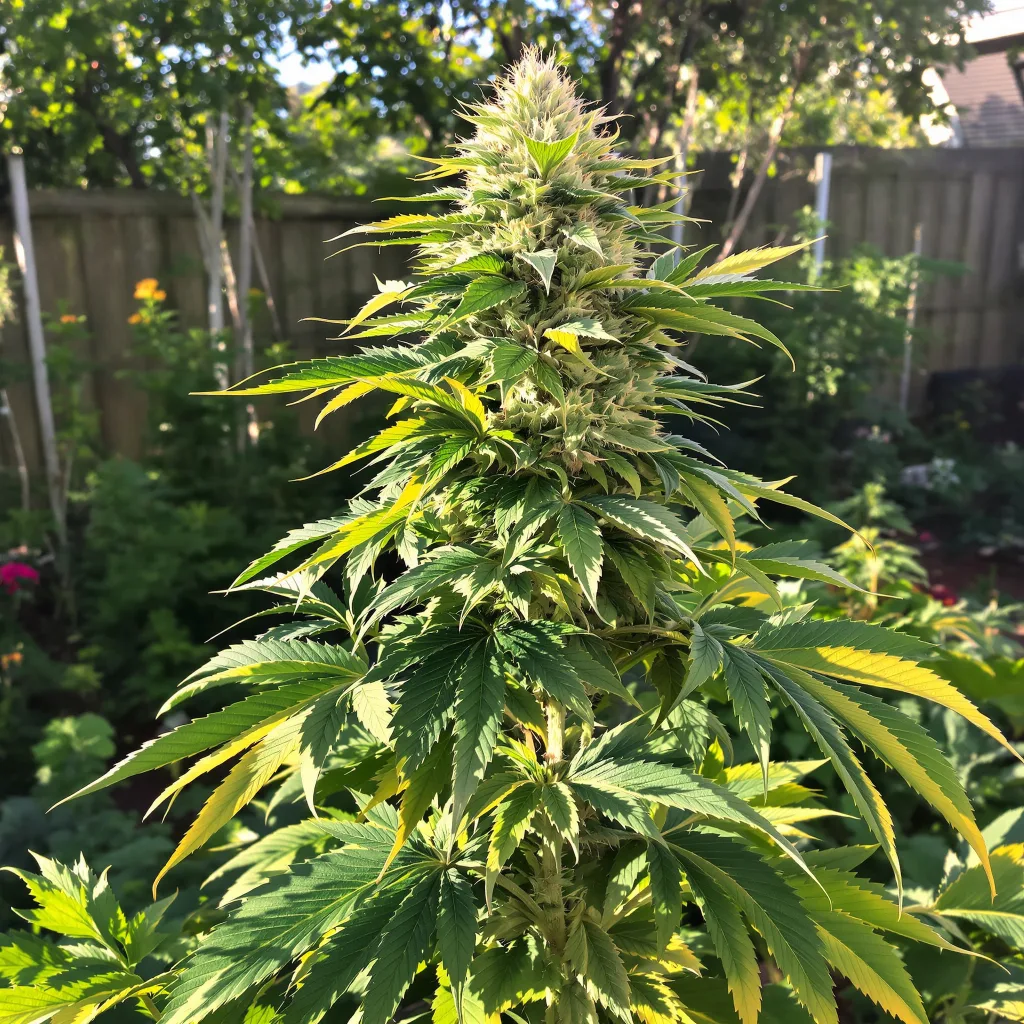 Afghani Bullrider 70% indica / 30% sativa flower with visible trichomes