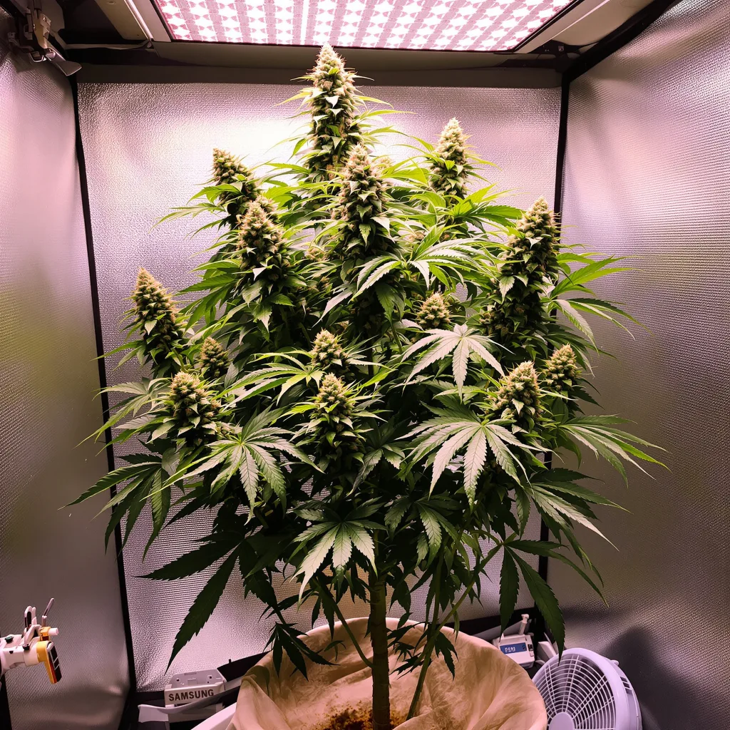 Afwreck cannabis plant in flowering stage — 120-180 cm feminised