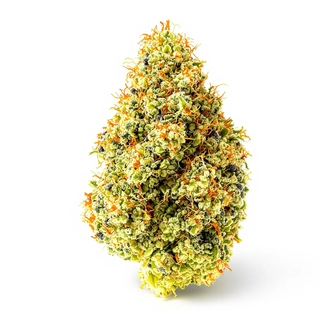 AK 6% indica / 94% sativa flower with visible trichomes