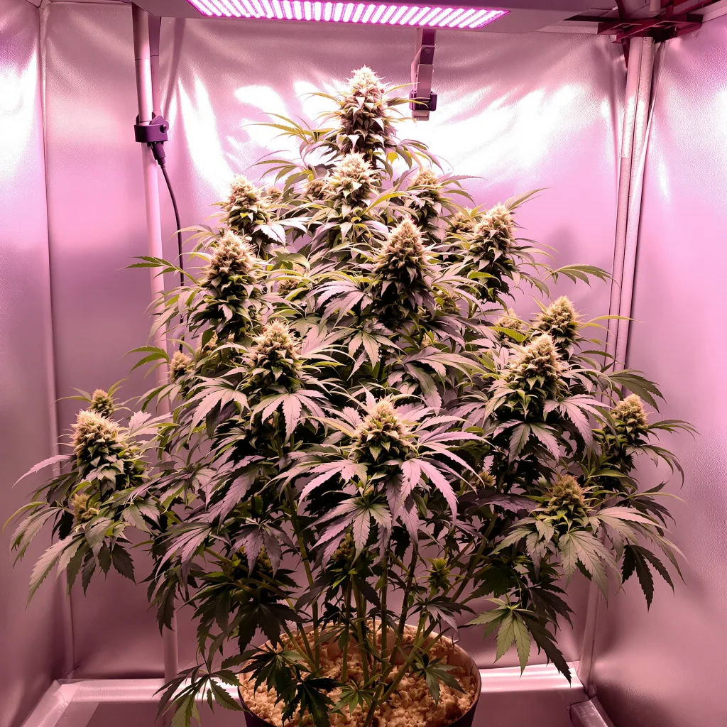 Alaska Thunderfuck cannabis plant in flowering stage — 60-100 cm autoflower