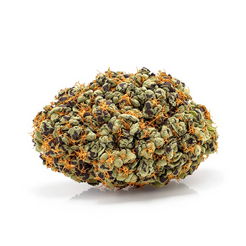 Alien Dawg 81% indica / 19% sativa flower with visible trichomes