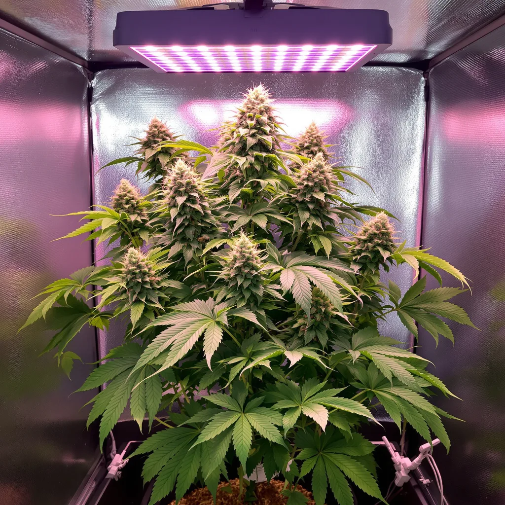 Aliens On Moonshine cannabis plant in flowering stage — 60-100 cm autoflower