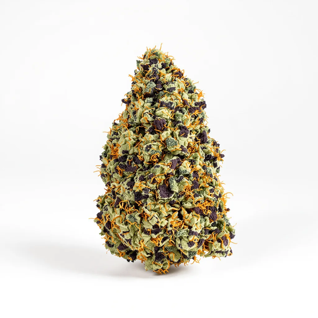 Aliens On Moonshine 85% indica / 15% sativa flower with visible trichomes