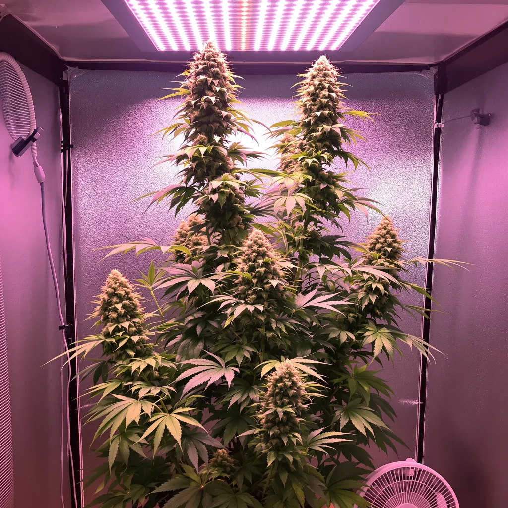 Alpha Blue cannabis plant in flowering stage — 150-200 cm feminised