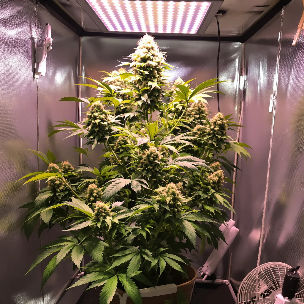Alpine Blue cannabis plant in flowering stage — 120-180 cm feminised
