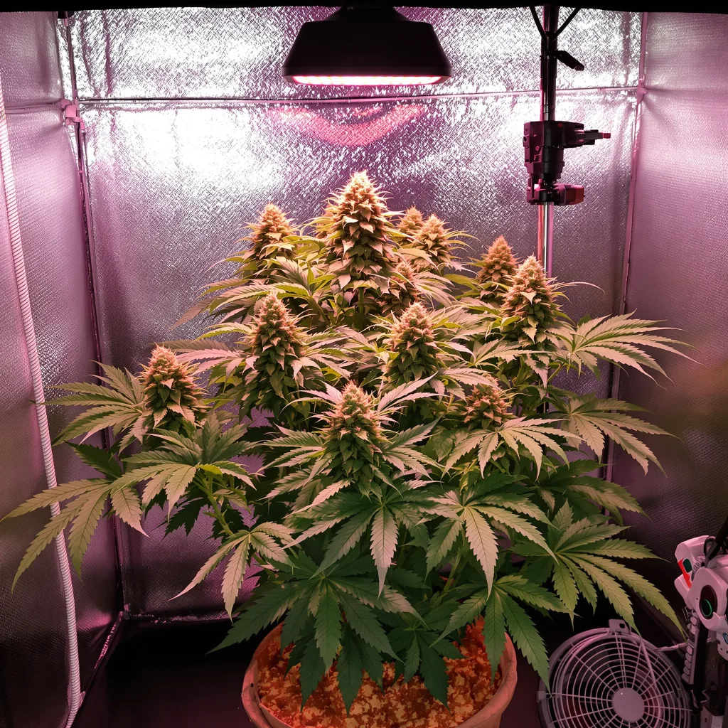Alpine Star cannabis plant in flowering stage — 90-130 cm feminised