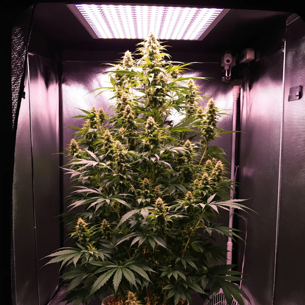 American Haze cannabis plant in flowering stage — 60-100 cm autoflower