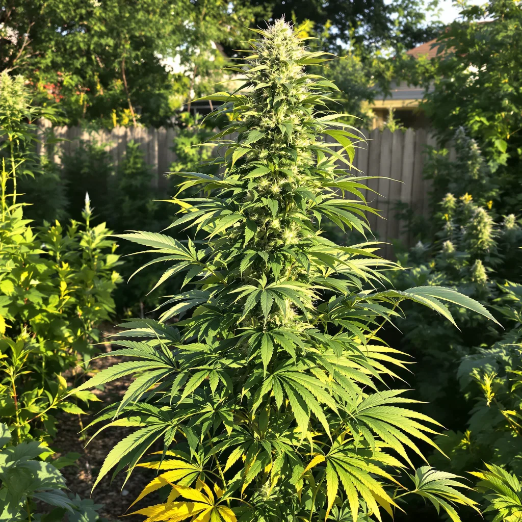 American Haze 16% indica / 84% sativa flower with visible trichomes