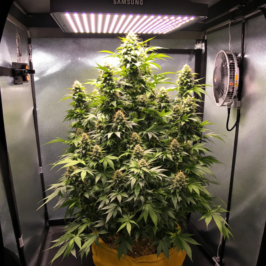 Amethyst cannabis plant in flowering stage — 120-180 cm feminised