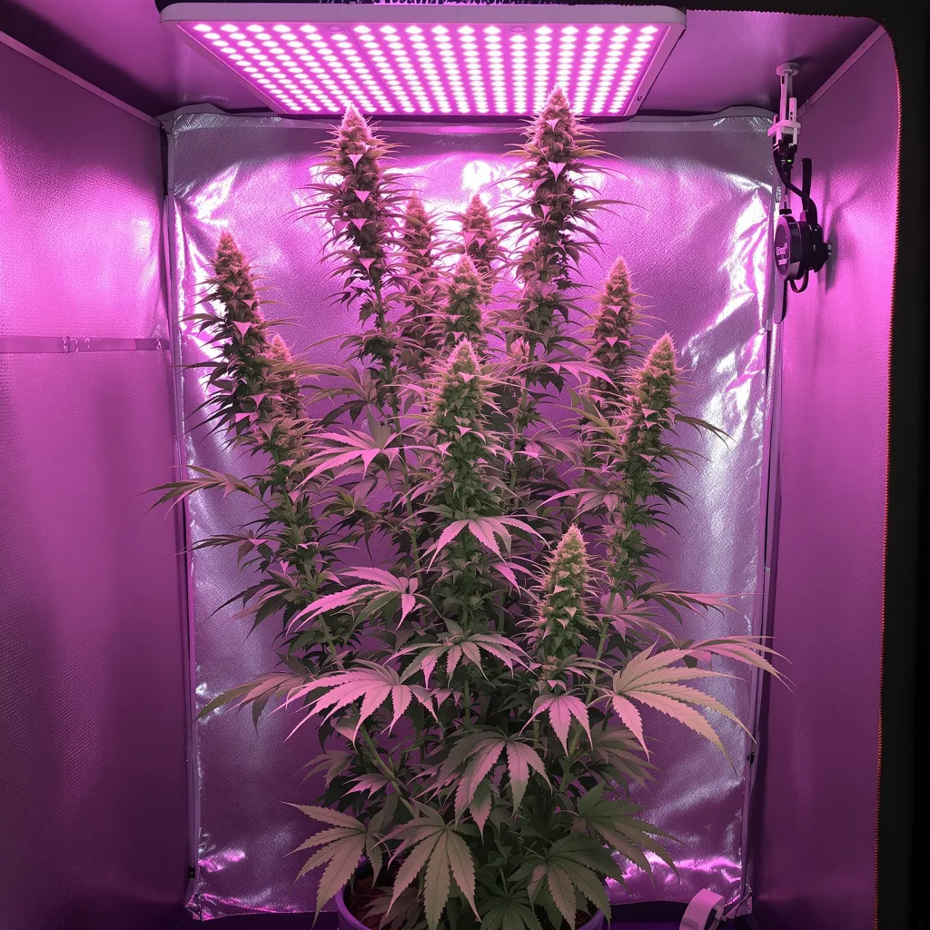 Amnesia Haze cannabis plant in flowering stage — 50-100 cm autoflower