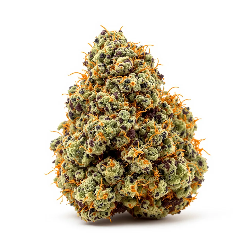 Anesthesia 74% indica / 26% sativa flower with visible trichomes
