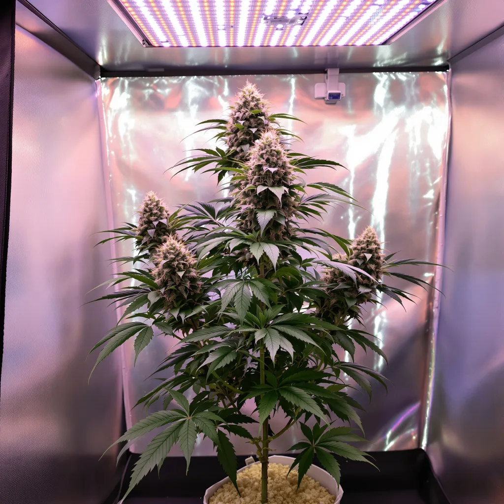 Angel OG cannabis plant in flowering stage — 90-130 cm feminised