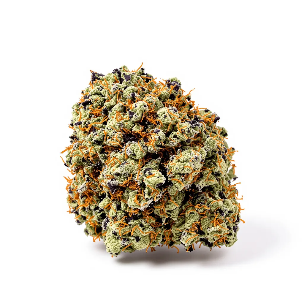Angel OG 89% indica / 11% sativa flower with visible trichomes