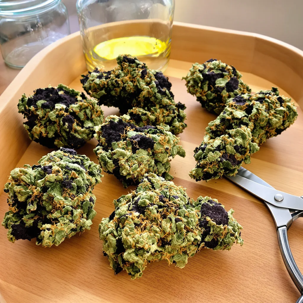 Animal Cookies 78% indica / 22% sativa flower with visible trichomes