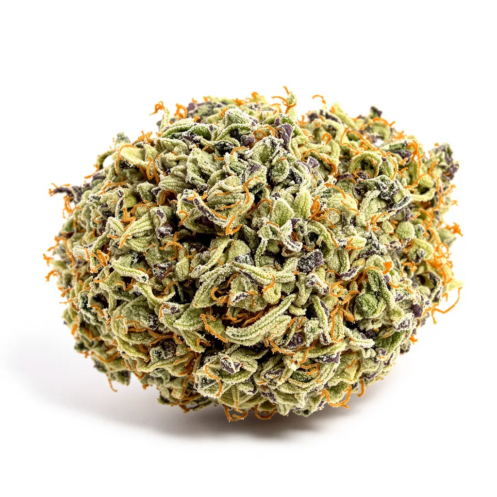 Apple Betty 38% indica / 62% sativa flower with visible trichomes