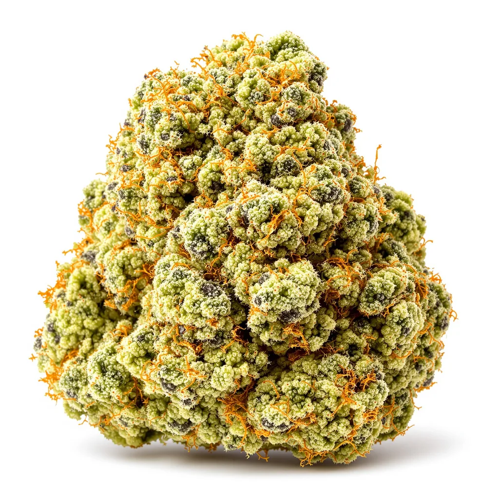 Apple Runtz 21% indica / 79% sativa flower with visible trichomes