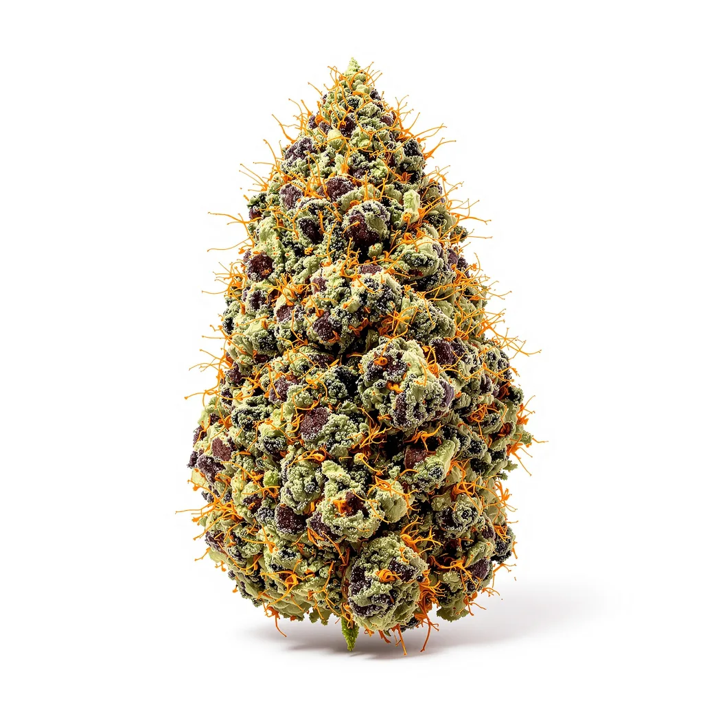 Apple Tarts 85% indica / 15% sativa flower with visible trichomes