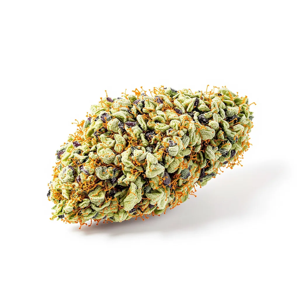 Apples and Bananas 60% indica / 40% sativa flower with visible trichomes
