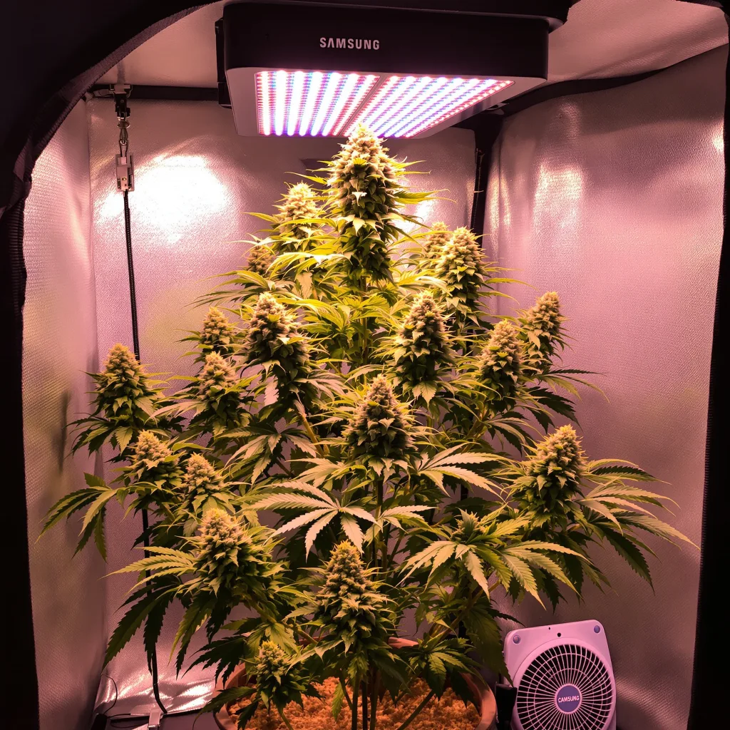Aurora Borealis cannabis plant in flowering stage — 120-180 cm feminised
