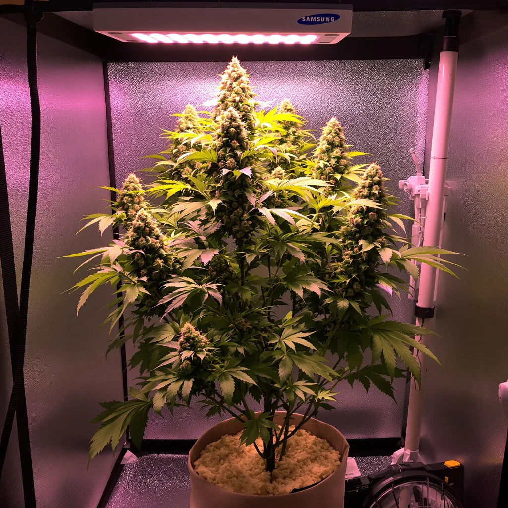 Ayahuasca Purple cannabis plant in flowering stage — 60-100 cm autoflower