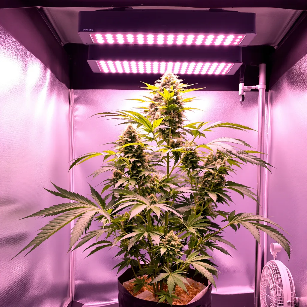 Ayahuasca Purple cannabis plant in flowering stage — 90-110 cm feminised