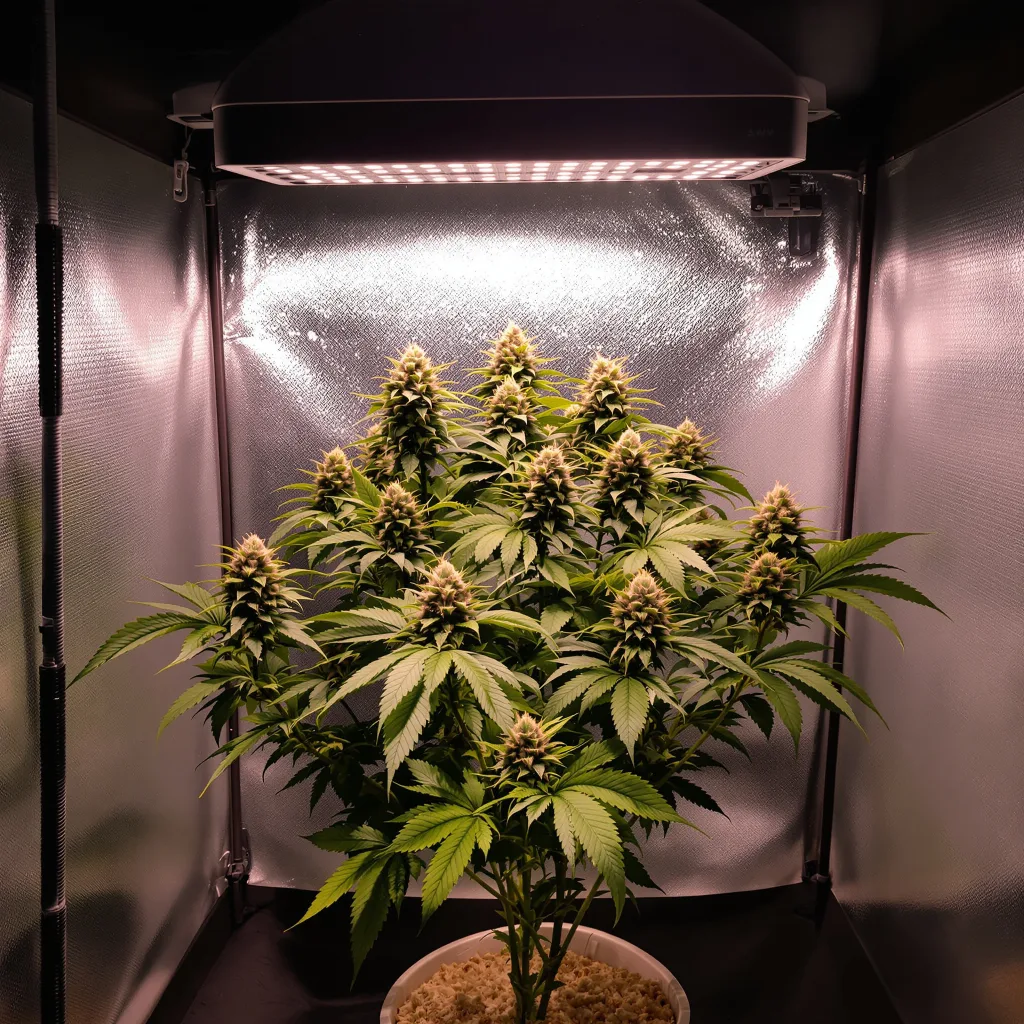 Badazz Cheese cannabis plant in flowering stage — 90-130 cm feminised
