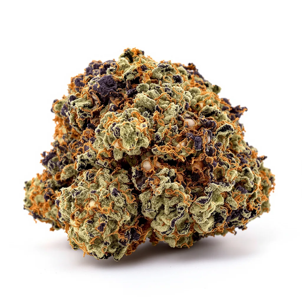 Baked Apple 87% indica / 13% sativa flower with visible trichomes