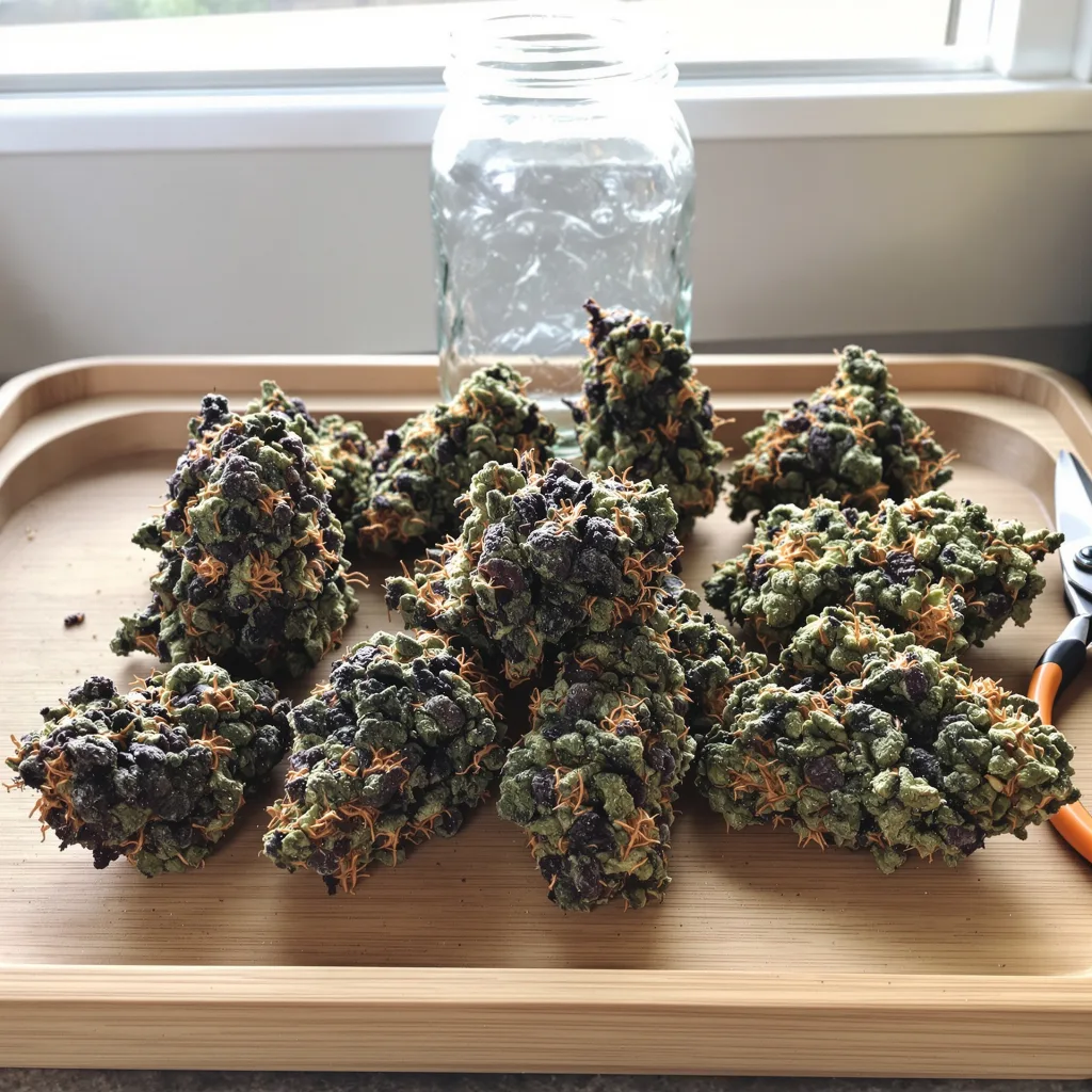 Banana Cooler 73% indica / 27% sativa flower with visible trichomes