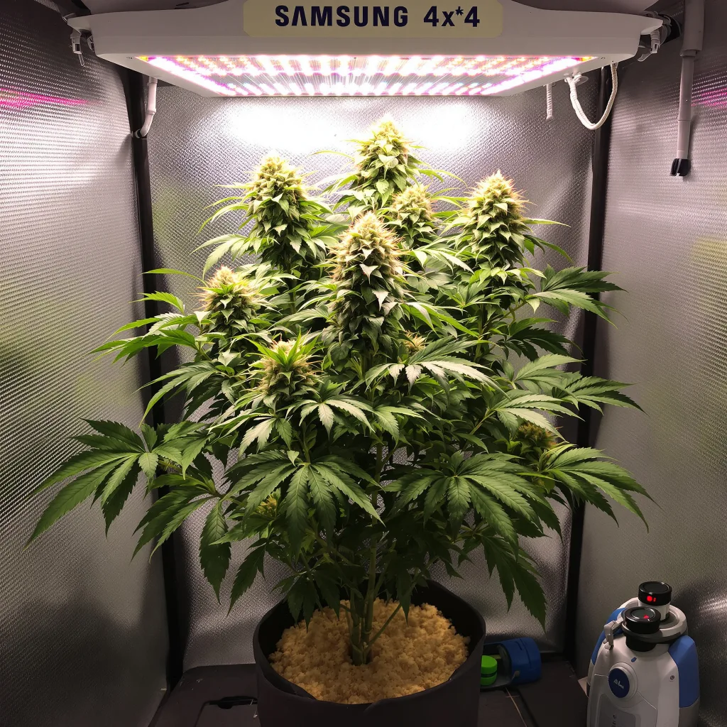 Banana Cooler cannabis plant in flowering stage — 152-244 cm feminised