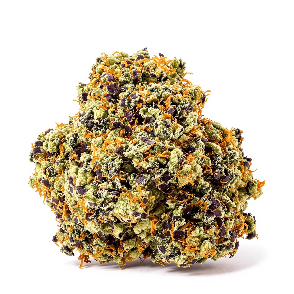 Banana Cooler 73% indica / 27% sativa flower with visible trichomes