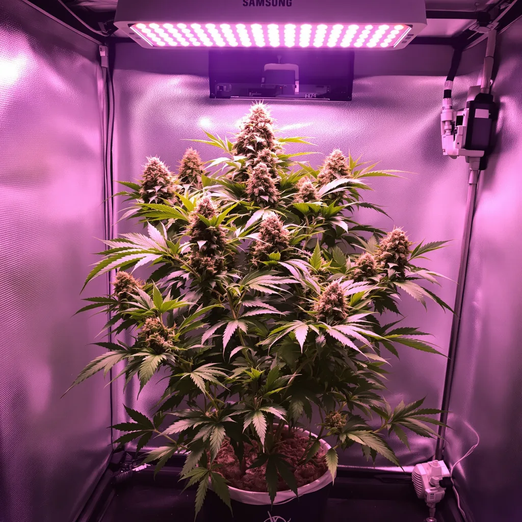 Banana Cream OG cannabis plant in flowering stage — 90-130 cm feminised