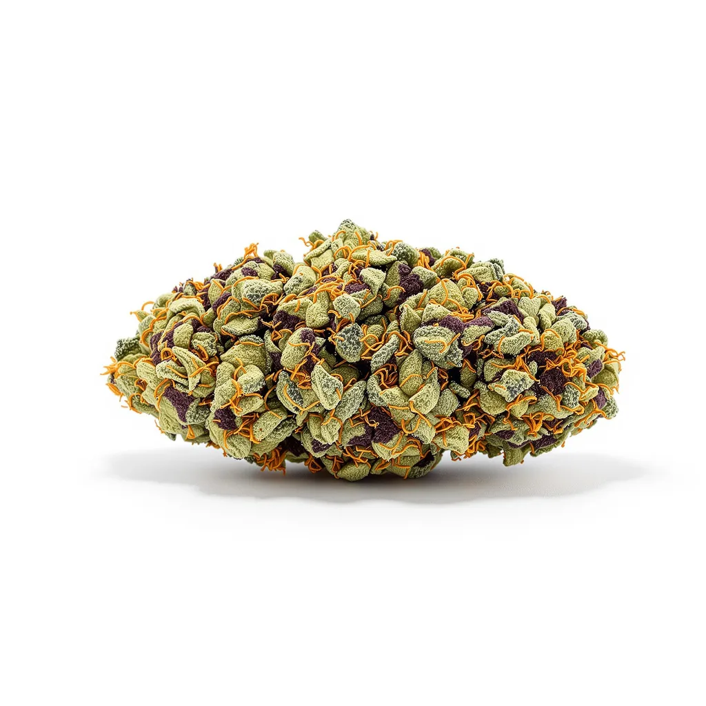 Banana Diesel 70% indica / 30% sativa flower with visible trichomes