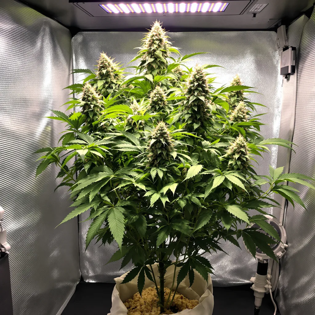 Banana Kush cannabis plant in flowering stage — 90-130 cm feminised