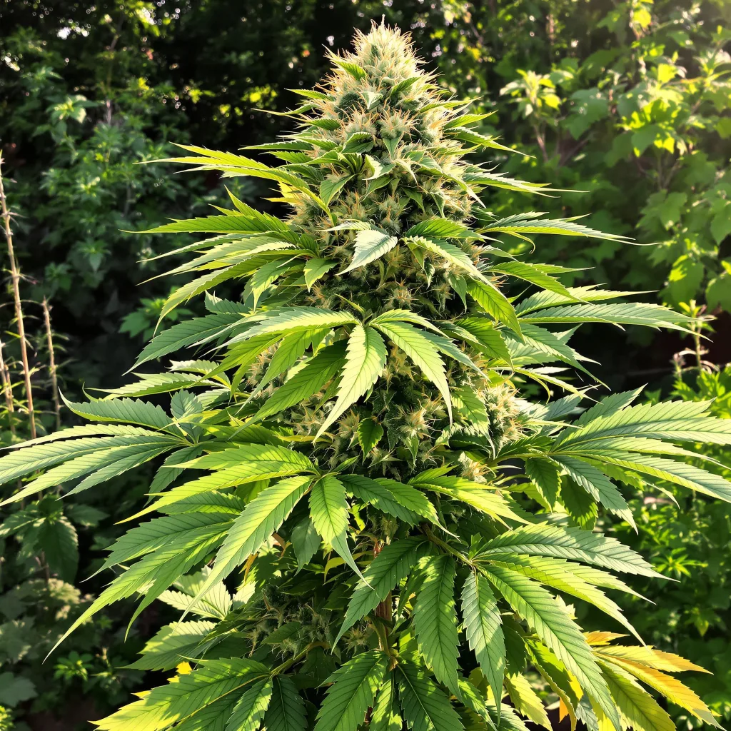 Bay Dream 66% indica / 34% sativa flower with visible trichomes