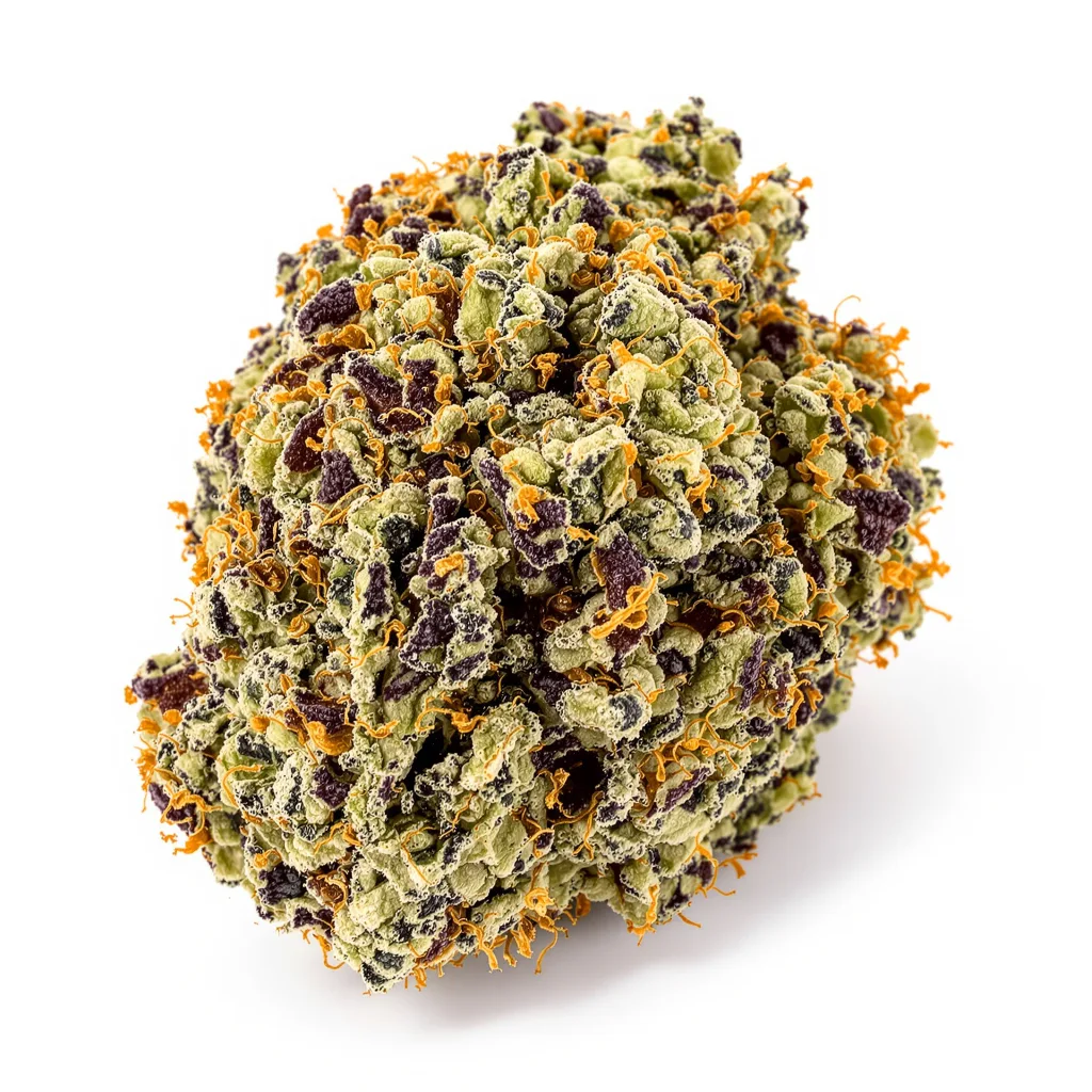 Bay Dream 66% indica / 34% sativa flower with visible trichomes