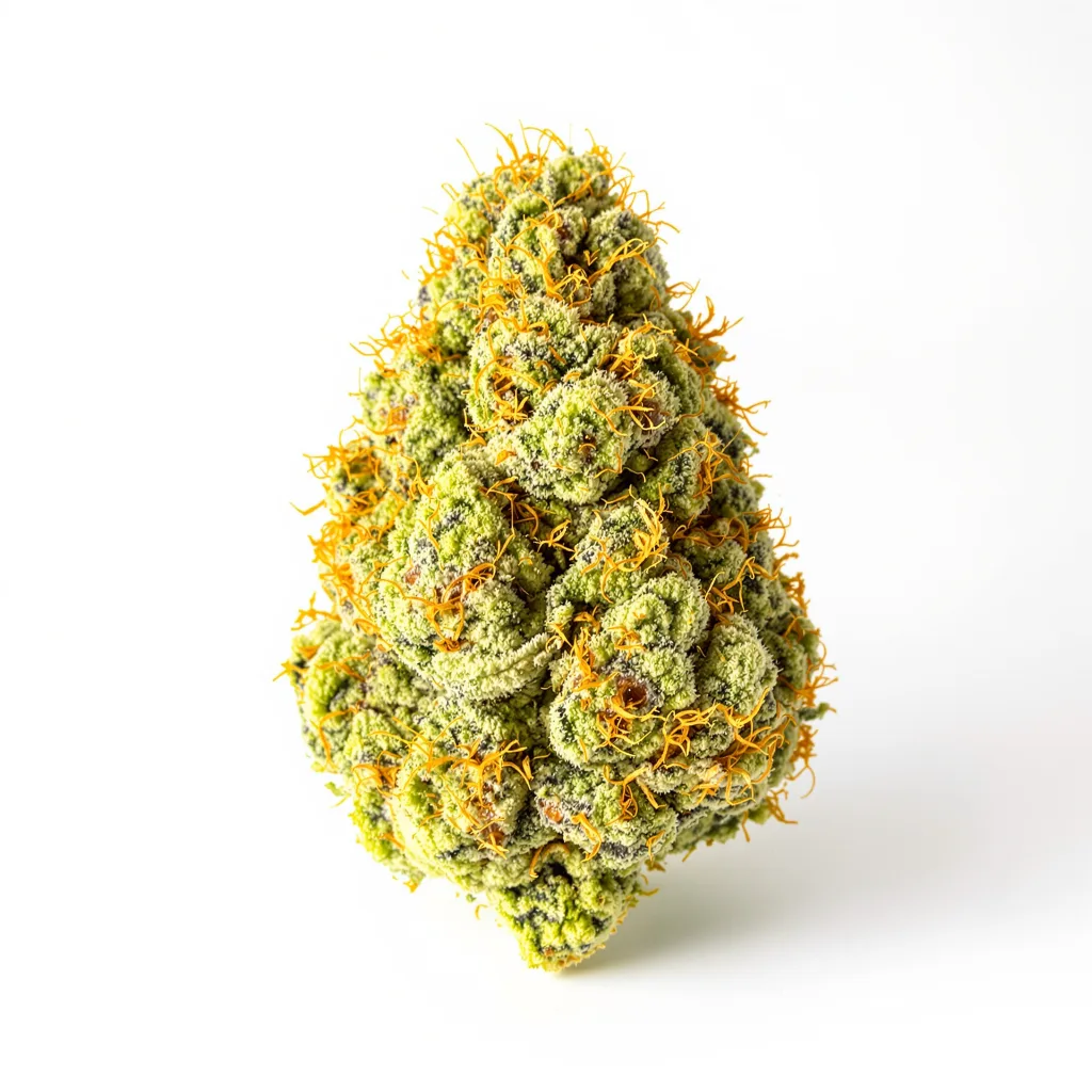Bear Dance 17% indica / 83% sativa flower with visible trichomes