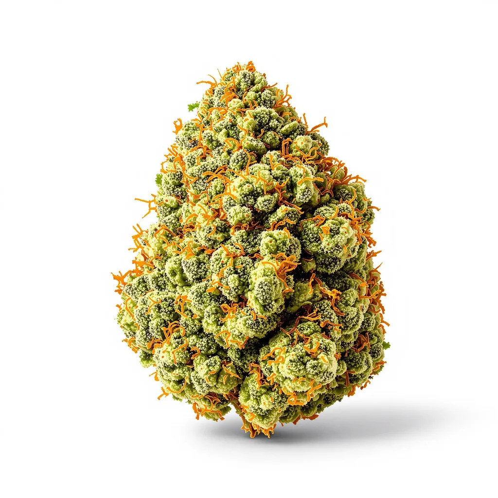 Berner's Cookies 25% indica / 75% sativa flower with visible trichomes