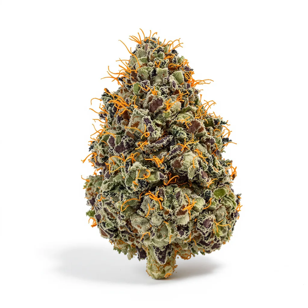 Berry Noir 82% indica / 18% sativa flower with visible trichomes