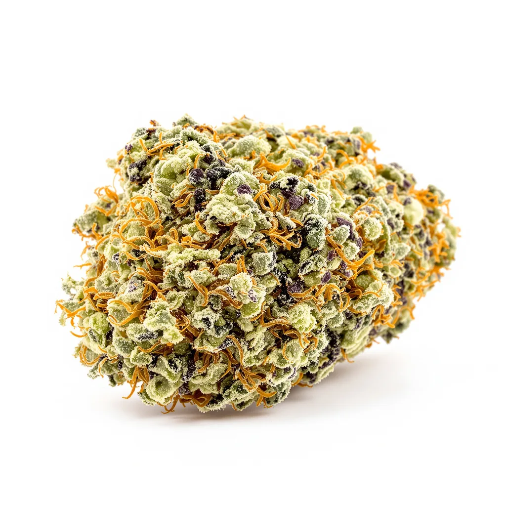 Biddy Early 63% indica / 37% sativa flower with visible trichomes