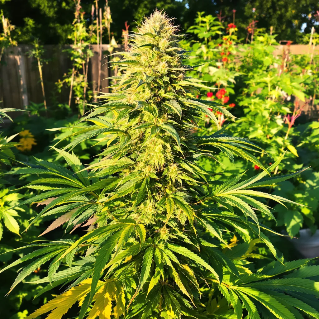 Big Band 37% indica / 63% sativa flower with visible trichomes