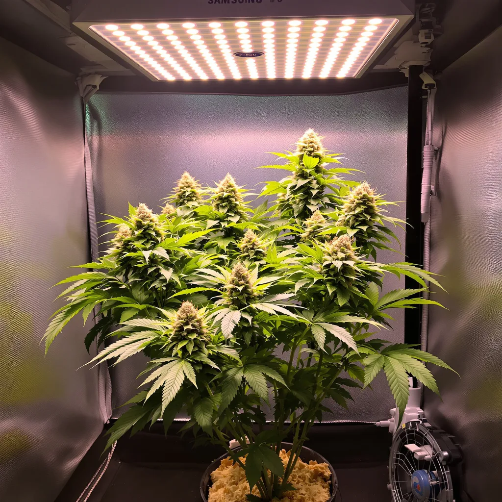 Big Cheese cannabis plant in flowering stage — 60-100 cm autoflower
